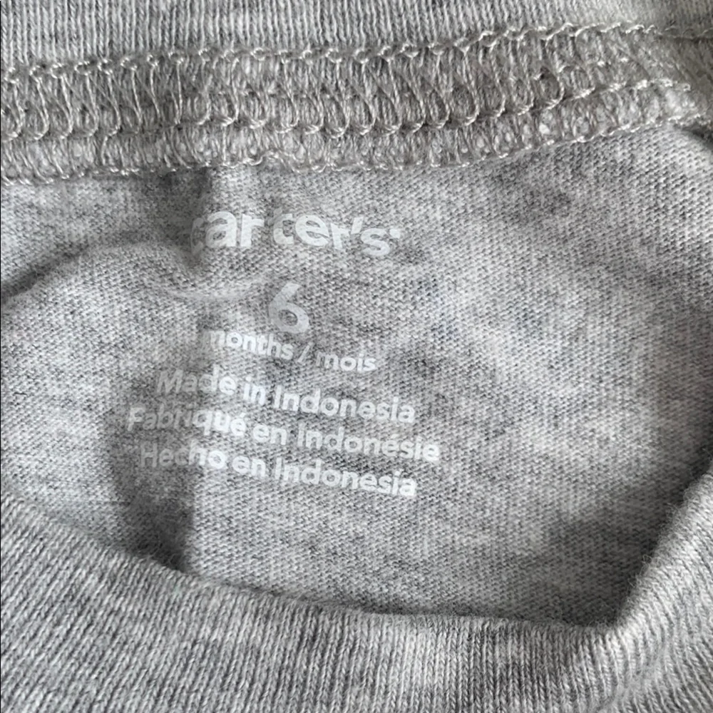 Carter’s Denim Overalls and Gray T-Shirt Set 6 Months
